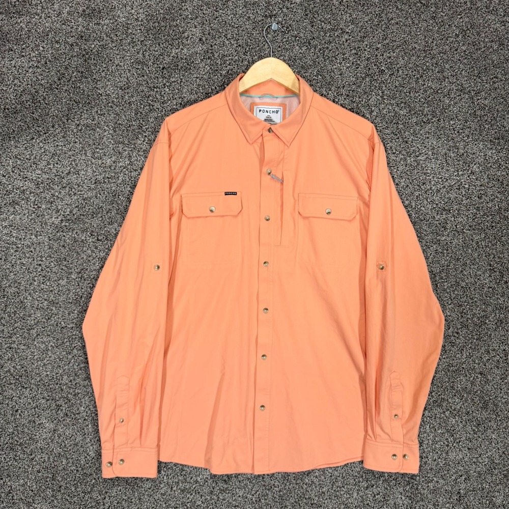 Poncho Outdoors The Tequila Sunrise Shirt Mens 2XL Slim Fit Performance Stretch